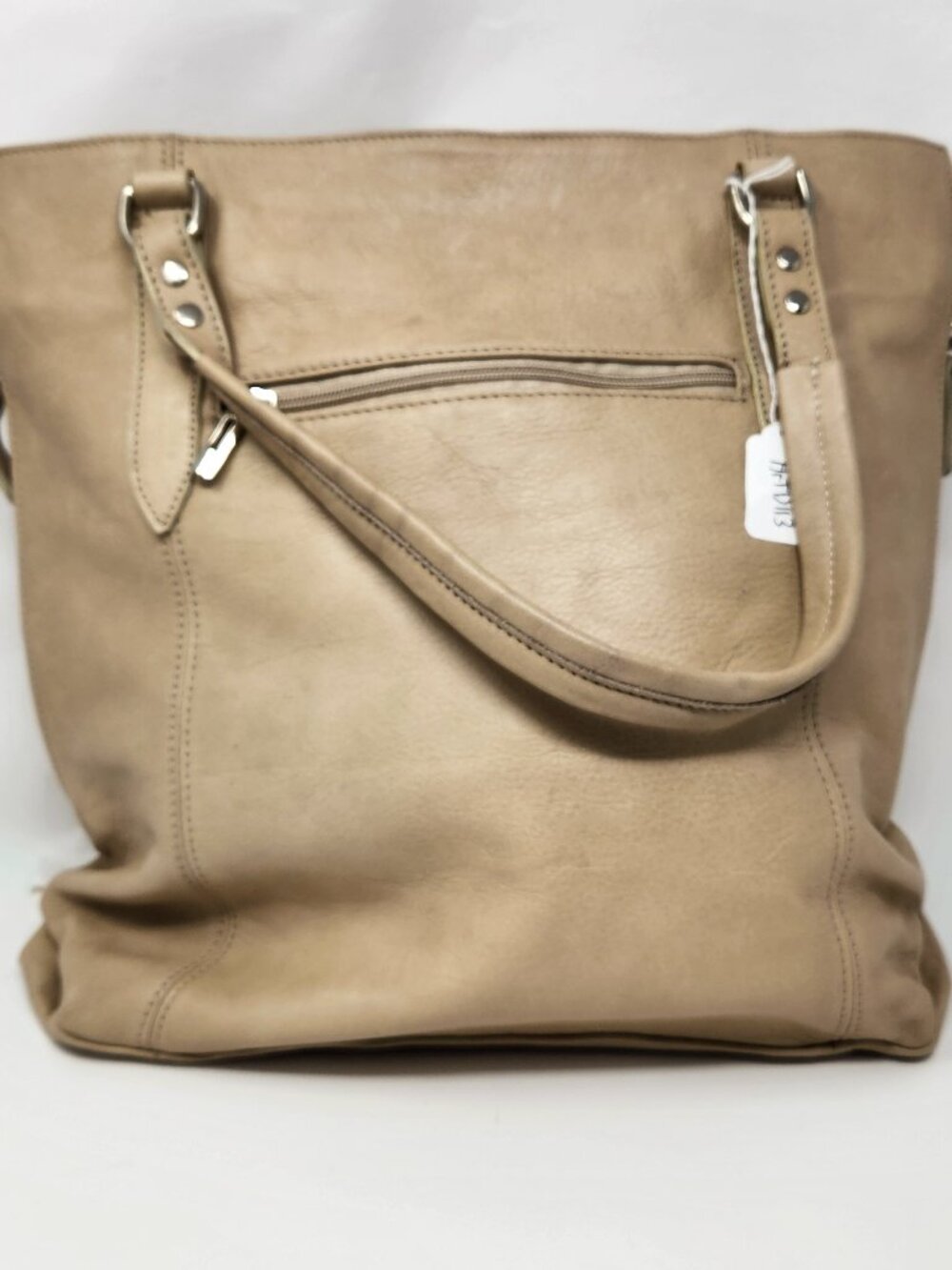 New Florence Leather Market khaki Italian leather satchel